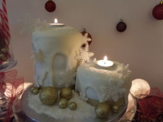 Christmas Candles Cake